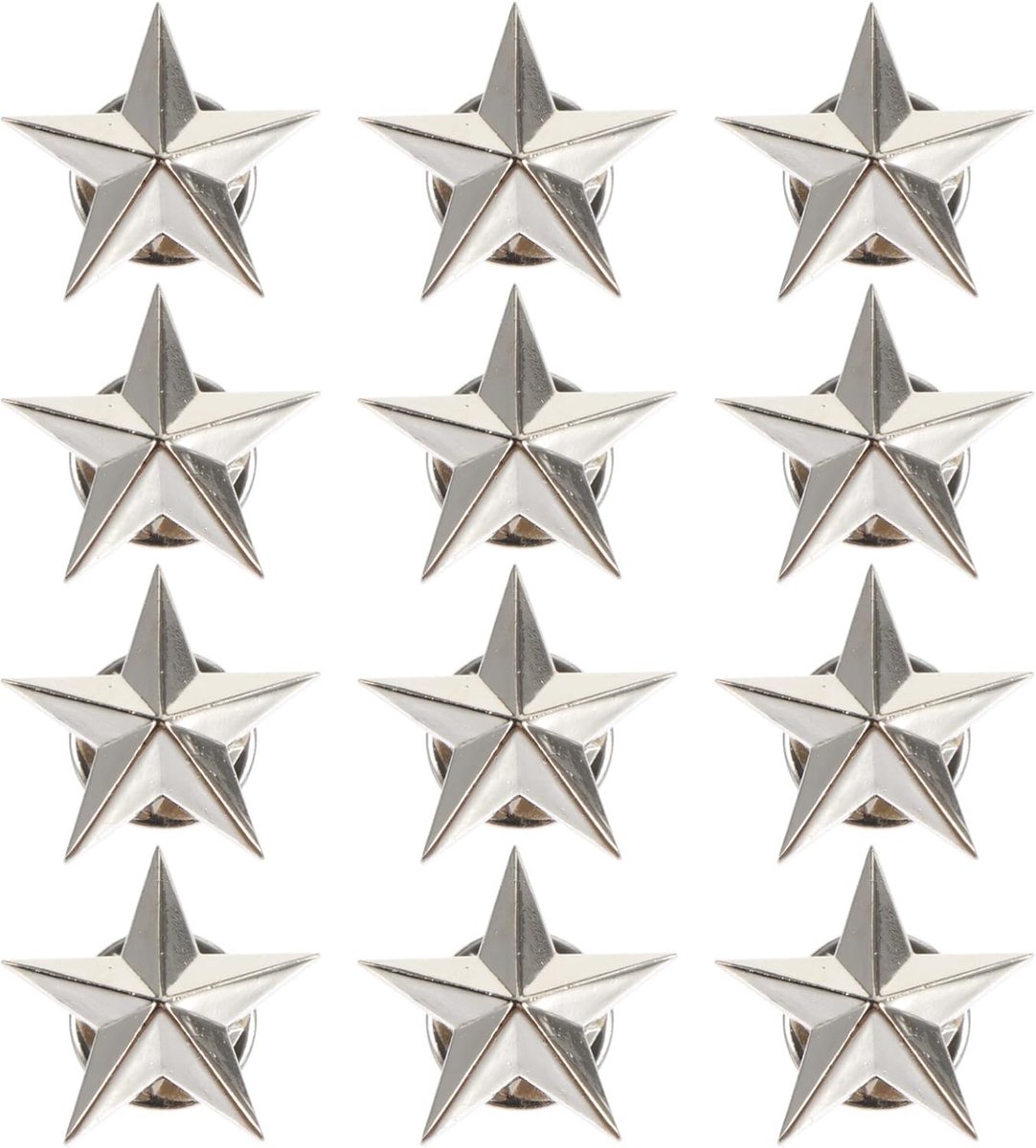 revers pin 12 stuks ster broche metalen badge pinnen voor dames heren kleding pak hoed kostuum decoratie