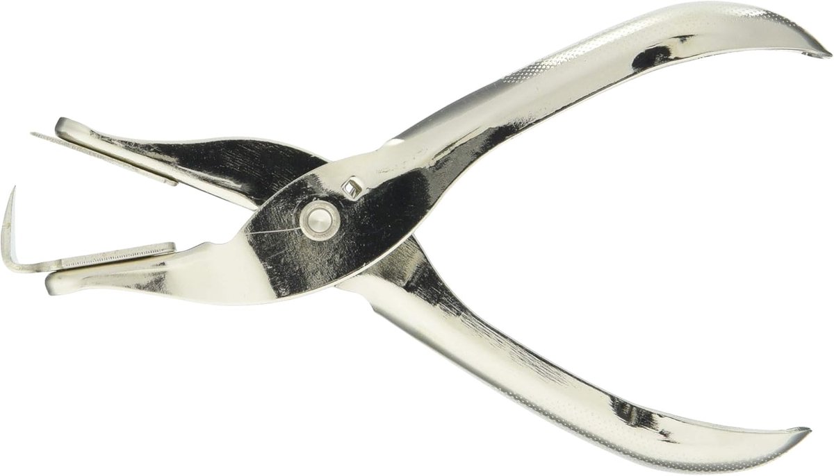 Klemmerverwijderaar van verchroomd metaal met anti-slip handgreep, kleur zilver, 1 stuk