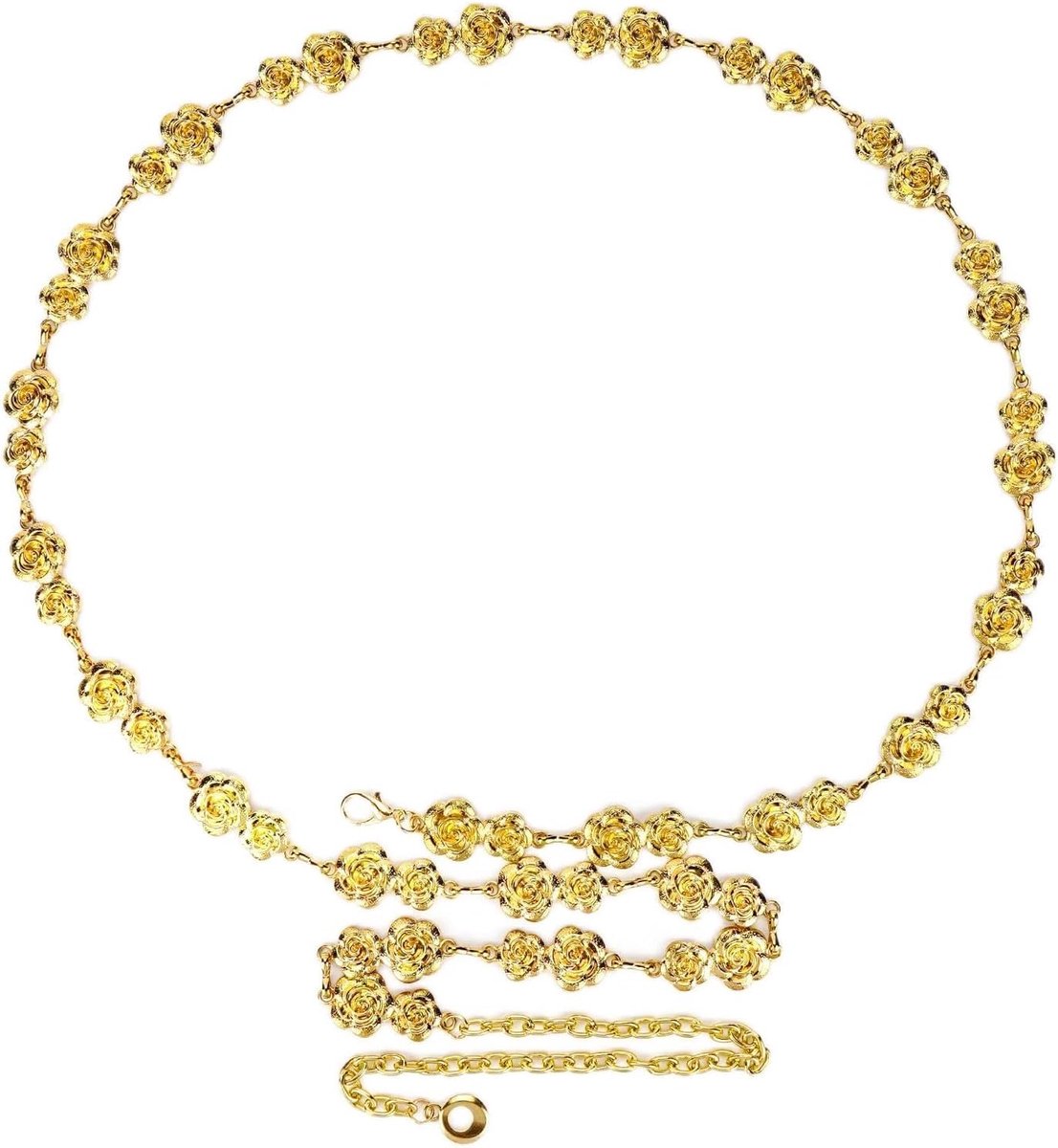 Size Kettingriem voor Vrouwen, Roze Metalen Kettingriem Vrouwen Buik Taille Kettingen, Extra Lange Lichaamsketting, 59 Inch Verstelbare Dikke Riem Ketting