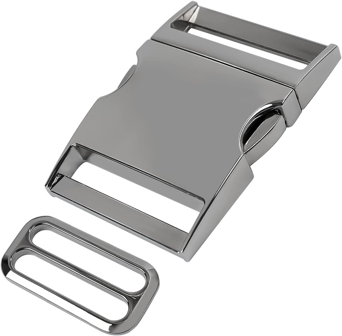Riemgesp, zinklegering, 62 mm, klikgesp voor heren en dames, riem, rugzakken, riemgesp (zilver), zilver., 38mm
