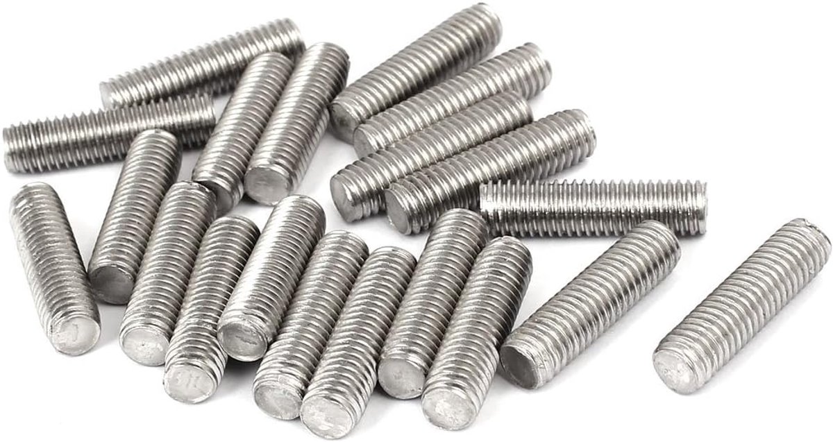 M8 x 30 mm 1,25 mm 304 schacht compleet schroefdraad 20 stuks