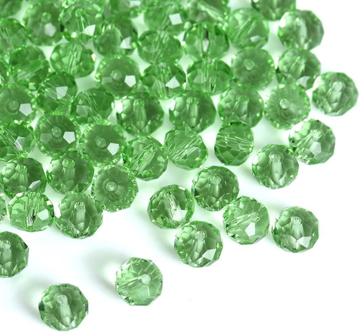 84 stuks gefacetteerde glasparels, 8 mm multi-faceted kralen, gegalvaniseerde glaskralen, verspreide kralen, voor doe-het-zelf sieraden, bruiloftsmidtelstukken, armbanden, halskettingen,