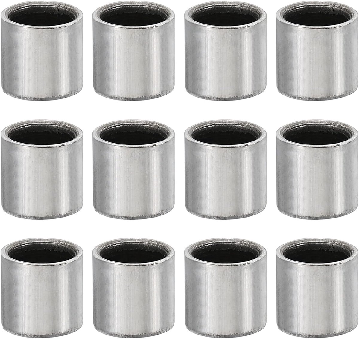 M6 Stalen afstandhouders, 12 stuks metalen afstandhouders staal 6,2 mm ID x 10 mm OD x 10 mm L koolstofstaal spacer schroef afstandhouder ronde voor 1/4" of M6 schroefbouten