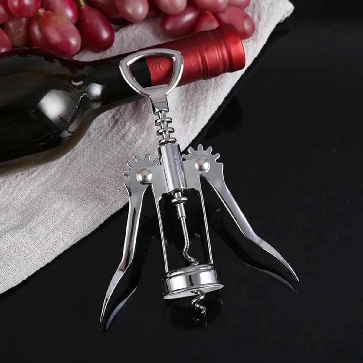 2 in 1 Wijn Kurkentrekker Rvs Wijn Opener Multifunctionele Bier Flesopeners Wijn Kurk Remover Keuken Gadgets Bar Tool