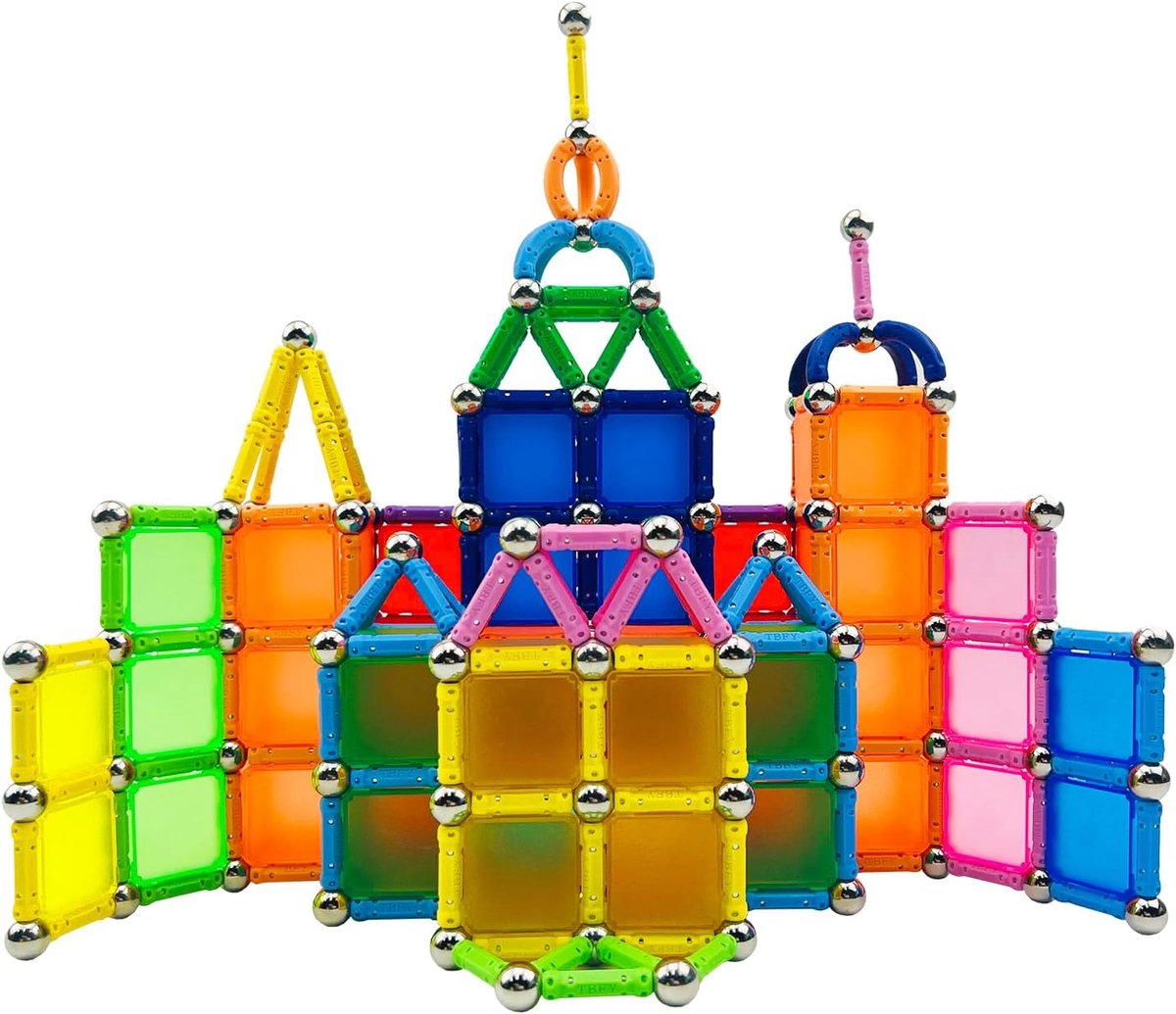 Bouwstenen voor Kinderen, 174 stuks Magnetische Stokken Bouwspeelgoed Kinderen, STEM Educatief Speelgoed Intelligentie en Hersenen Trainingsset voor Volwassenen en Kinderen