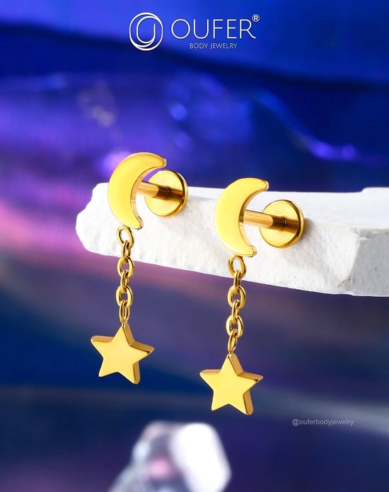 Body Piercing Threadless Push Pin Labret Studs Titanium Piercing Jewellery 16G Helix Tragus Conch Lip Earring Bar Stud Dangle Flat Back Earrings 6/8mm Cartilage Bar — afbeelding 2