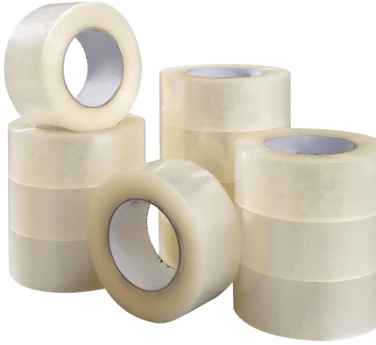 Verpakkingstape， geluidsarm, voor het verpakken van pakketten en dozen, transparant, 70 mm x 66 m