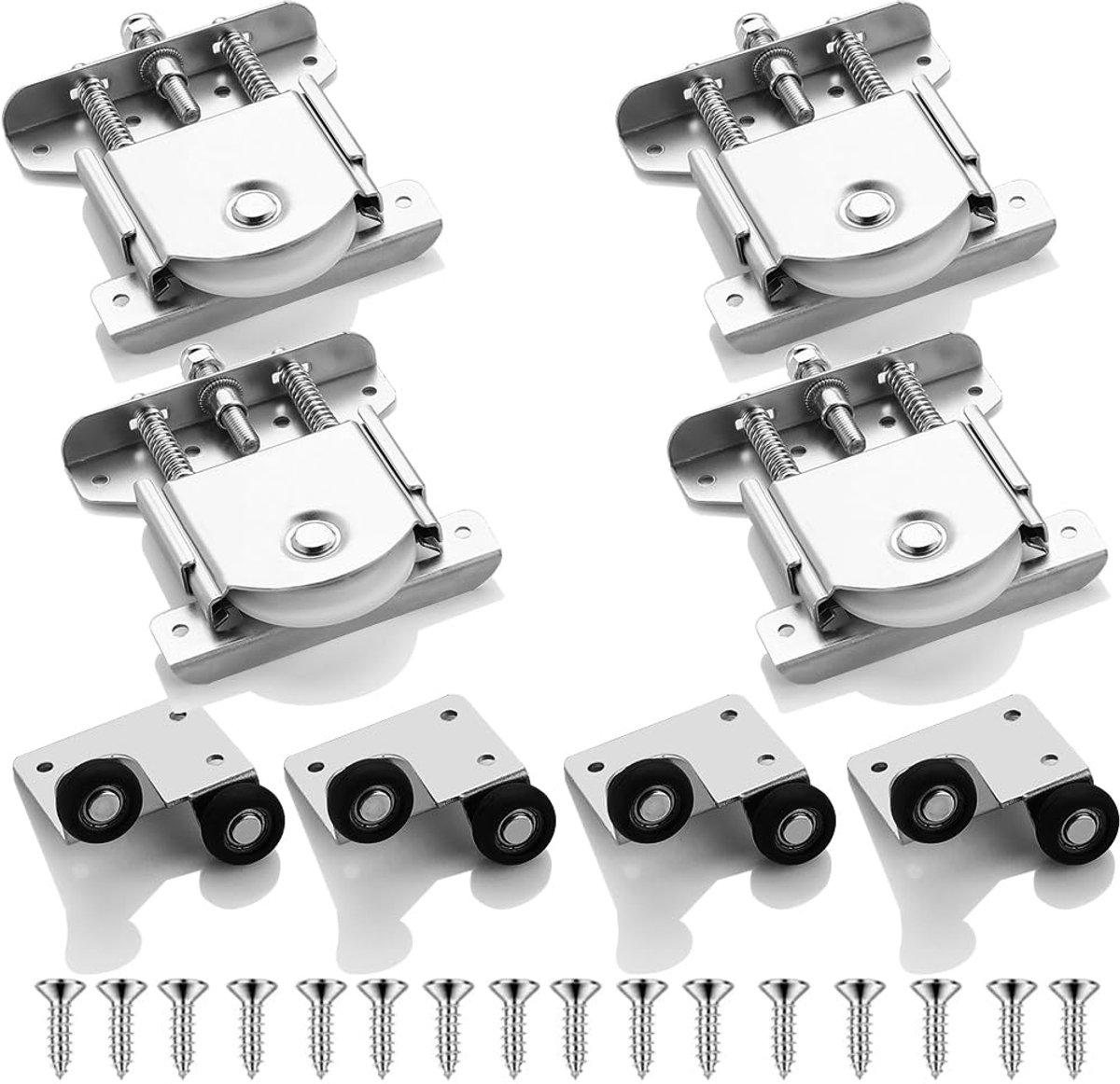 8 stuks schuifkast deurset ijzeren legering nylon kasten voor cupboard display kast vervanging roller kast raam