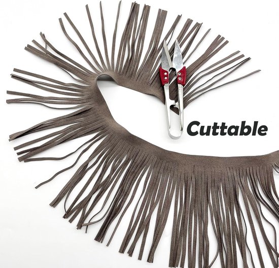 Synthetisch Suède Kwast Lint, 2 Meter Lang, 10 Cm Diameter, Voor Naaien, Knutselen, Woondecoratie, Kleding, Meubels En Gordijnen — afbeelding 3