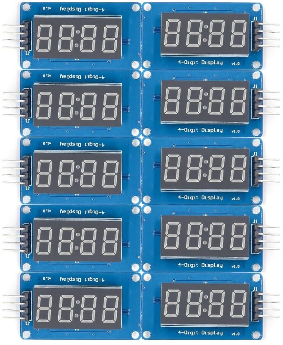 10 stuks 0,36 inch 4-cijferige buis LED segment display module rood common voor Arduino TM1637 DriveChip Tube klok display