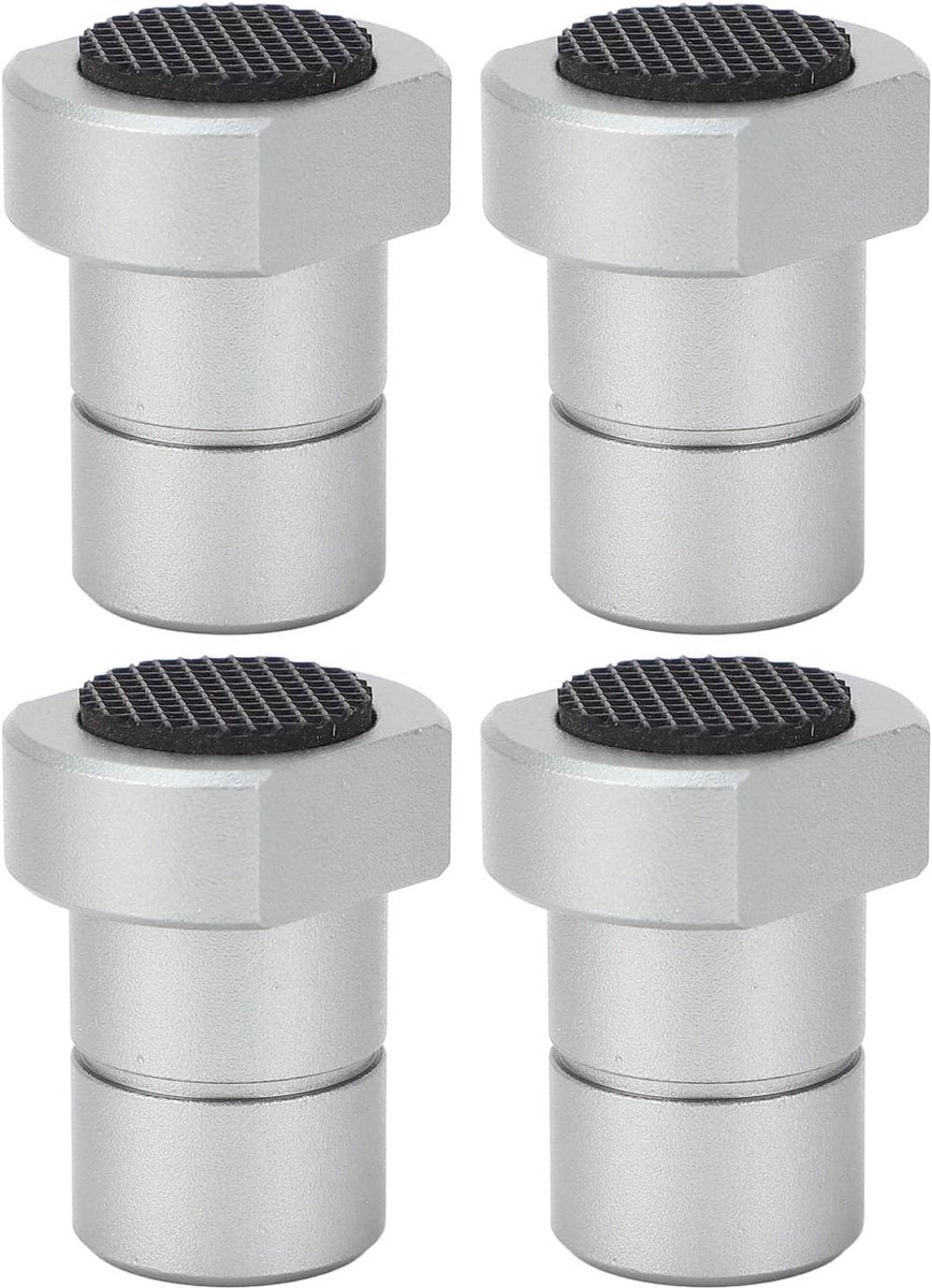 4-pack Hondenbanken, 3/4 Inch Aluminium Werkbankhondenstops met Antislippads, Werkbankhondengataccessoires voor MFT-tafels, Houtbewerking en Doe-het-zelfprojecten