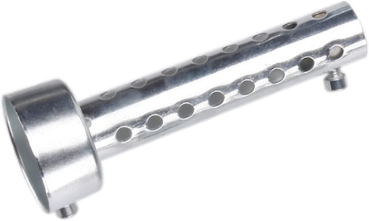Universele motorfiets uitlaatdemper geluiddemper baffle inzetstuk, universele afneembare uitlaatdemper voor motorfietsen, 60 mm, zilver