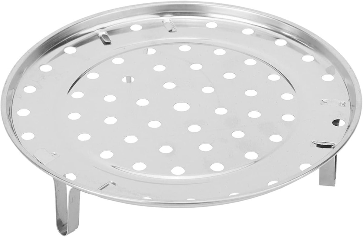 stoomhouder, multifunctionele ronde stoomrekstandaard Heavy-duty stoombootmand Lade voor keuken Koken Snelkookpan Kookgerei(M 24cm)