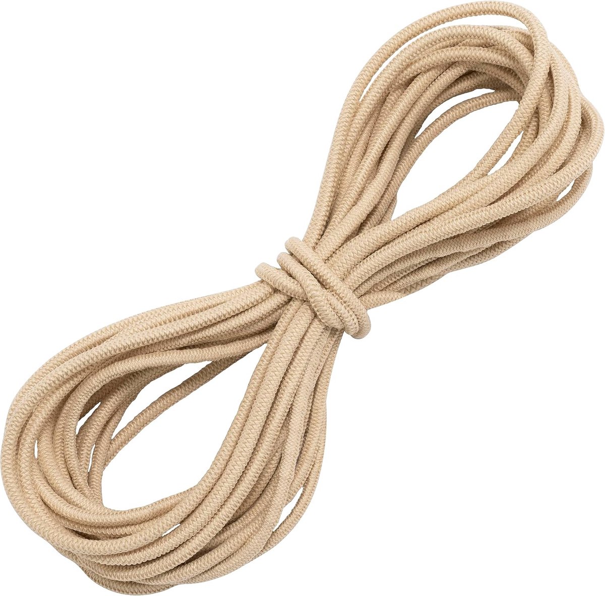 - C67273 - Decoratief elastiek rond 5 m - diameter 3 mm - zandkleur