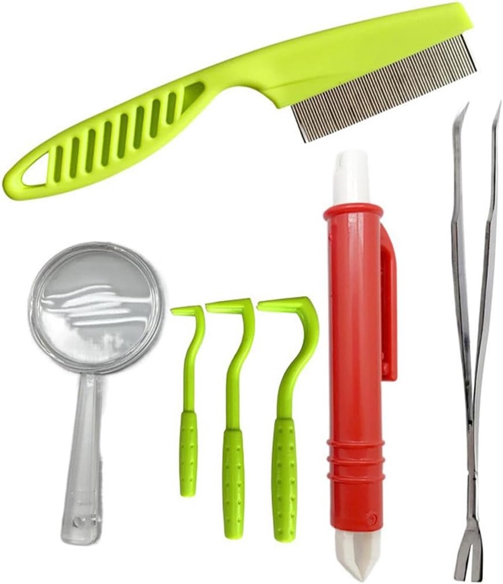 7 STUKS Tick Remover Gereedschap Tick Removal Kit voor Kinderen Huisdieren Hond Kat en Mensen Tick tang, teken pincet, teken remover set
