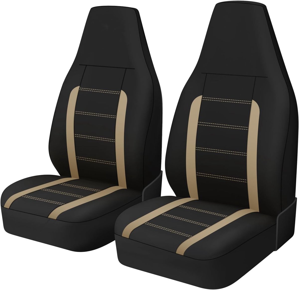 Auto Voorstoelhoezen Emmer Stoelhoes Automotive Universele Fit voor Sedan Truck Trend Auto Accessoires - Beige