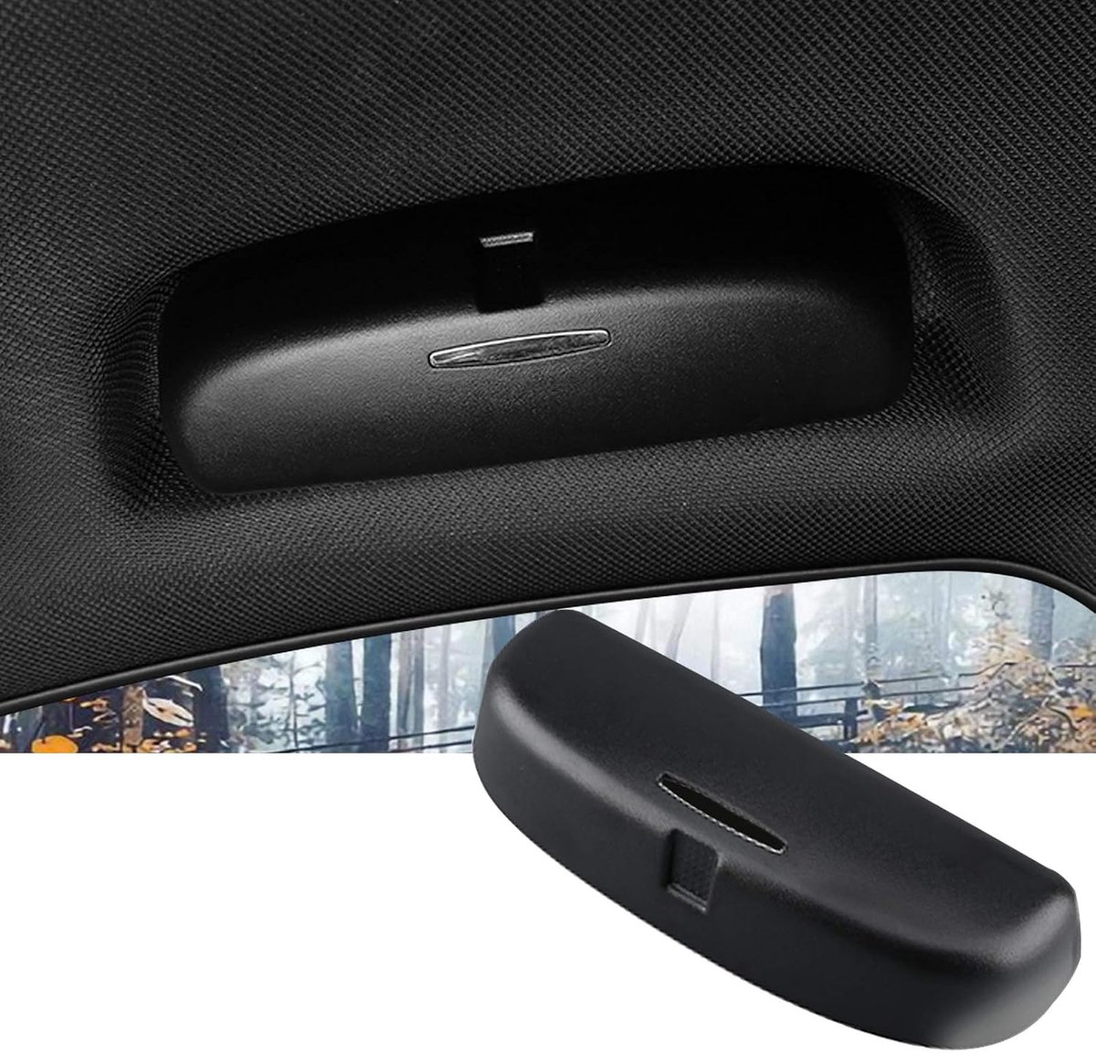 Zonnebrilhouder voor BMW 1/3/5/7, brillenkoker, auto-interieur, zwart