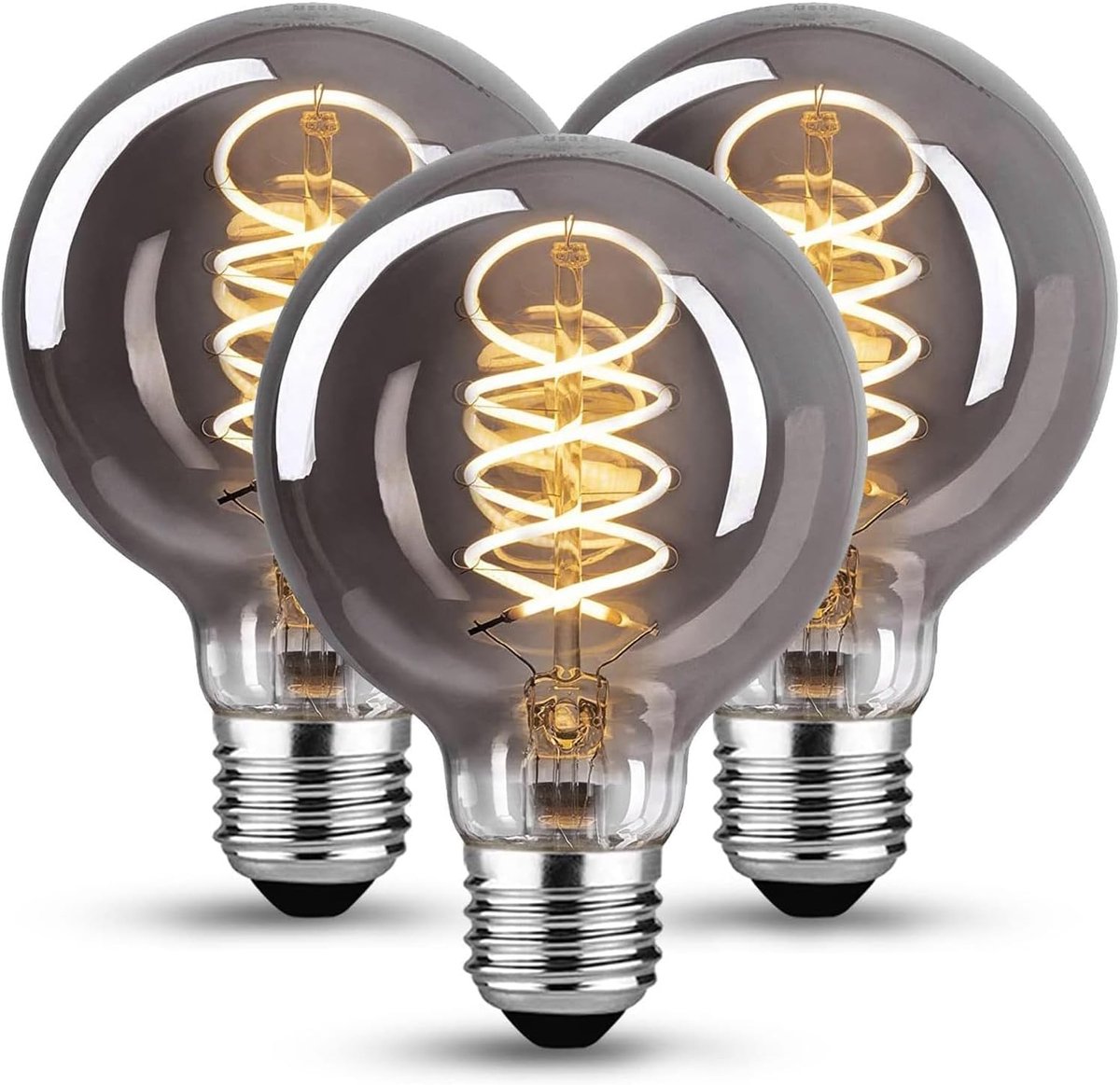 Vintage Gloeilamp E27, E27 LED Vintage Dimbaar 4W Retro LED Lamp Warm Geel 2700K Edison Gloeilamp E27 Vintage Ideaal voor Nostalgie en Retro Verlichting in de Thuis Cafe Bar - 3 Stuks