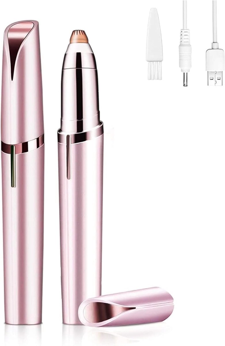 für Frauen, pijnloze haarverwijdering gezichtsepilator dames USB elektrische haarverwijdering voor lichaam gezichtshaar lippen kin (Champagner Goud)
