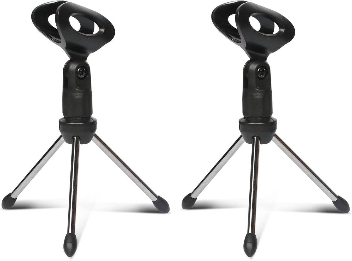 Bureau-microfoonstandaard, verstelbare microfoonstatieven (2 stuks)