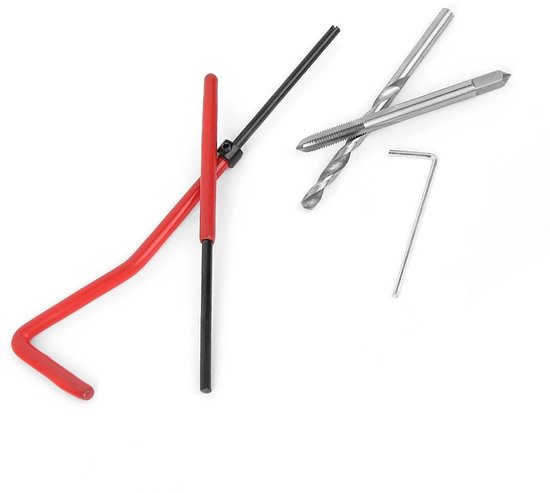 Zelfborgende schroefdraadreparatieset 25-delige schroefdraadreparatieset Inzetstuk draagbaar met plastic doos voor verwerkingsmachines — afbeelding 5
