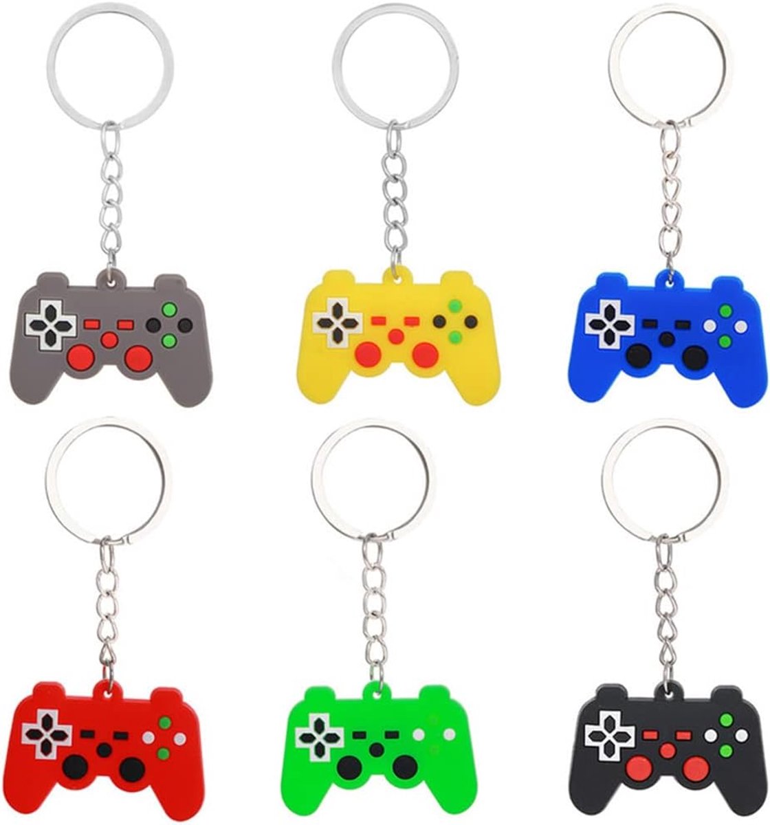 6 stuks sleutelhangers voor videospel-thema's, feestaccessoires