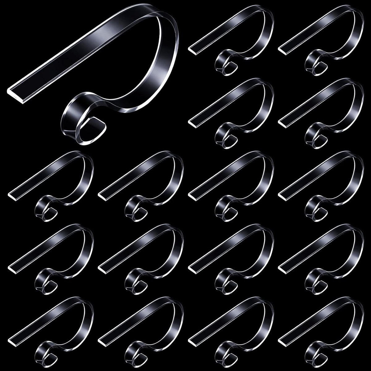 Kerst Clear Kous Houder Haken Acryl Mantle Hangers Antislip Kerst Kous Clips Vakantie Slinger Haken voor Open Haard Thuis Keuken Mantel (8 stuks)