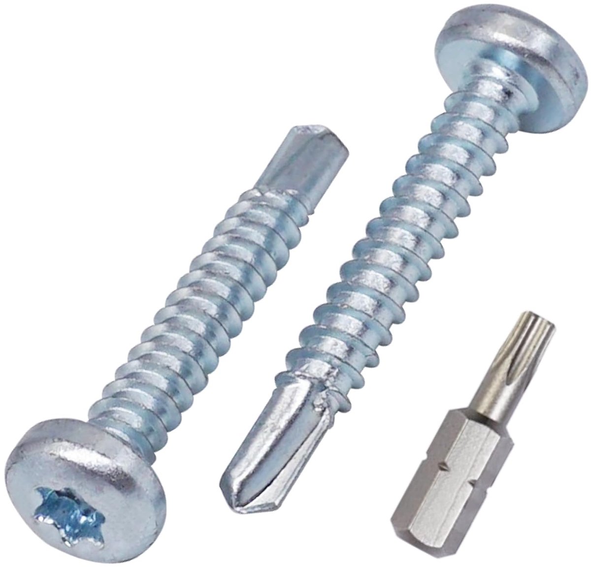 Zelfborende schroeven 4,8 x 32 mm, bolkop, DIN 7504 N verzinkte schroeven, zelftappende schroeven