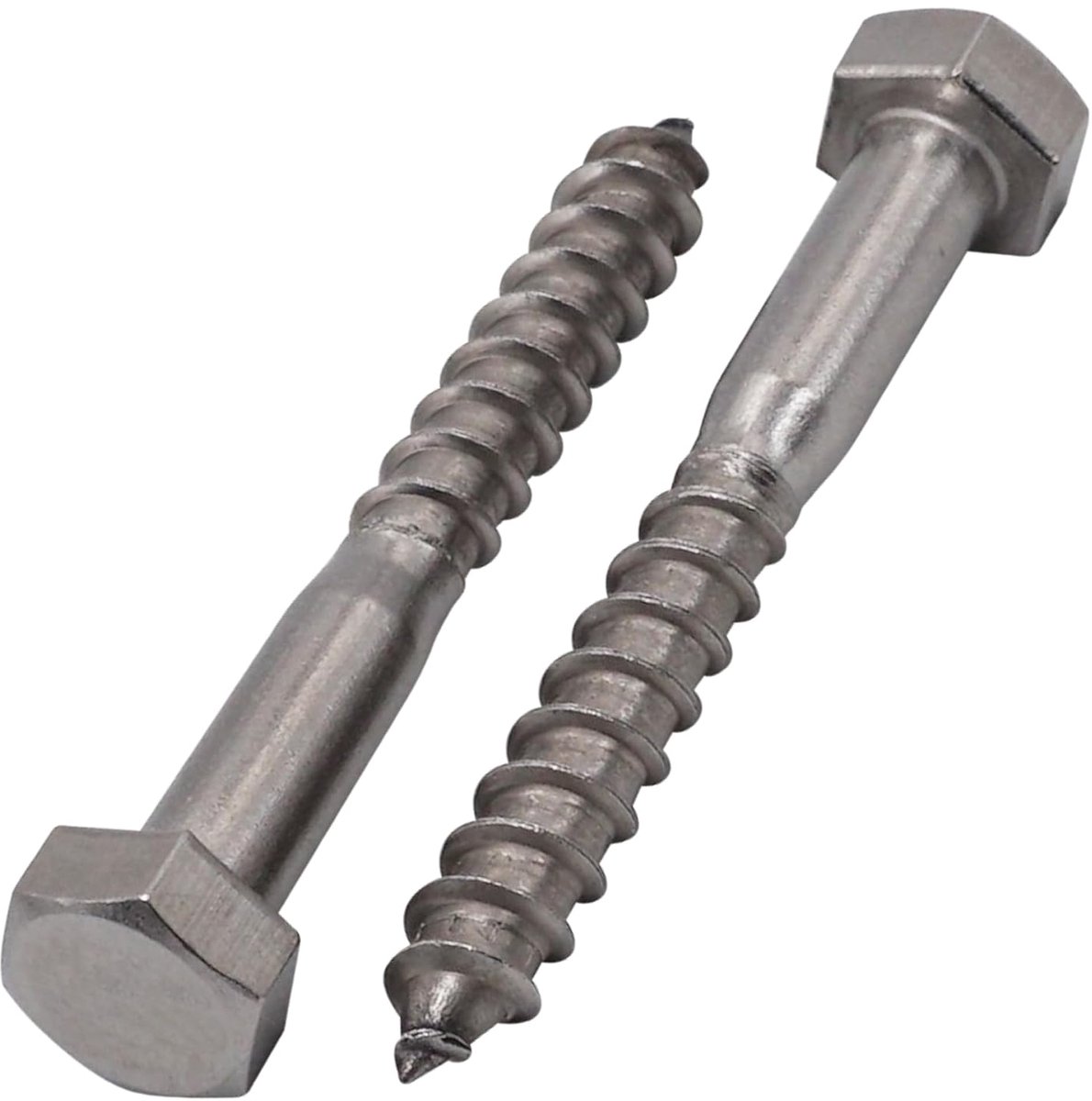 Houtschroeven met zeskantige kop M8 x 60 mm, DIN 571 slotschroeven, zeskantbout, lagbouten