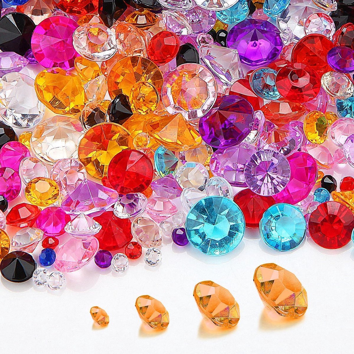 5000 stuks Diamanten Decoratie Streudeko Diamanten Bruiloft Mengkleur Acryl Decoratie Kristallen Streudeko Glitter Brillanten Tafeldecoratie Strass voor Verjaardag Feest Vaas Vulmateriaal