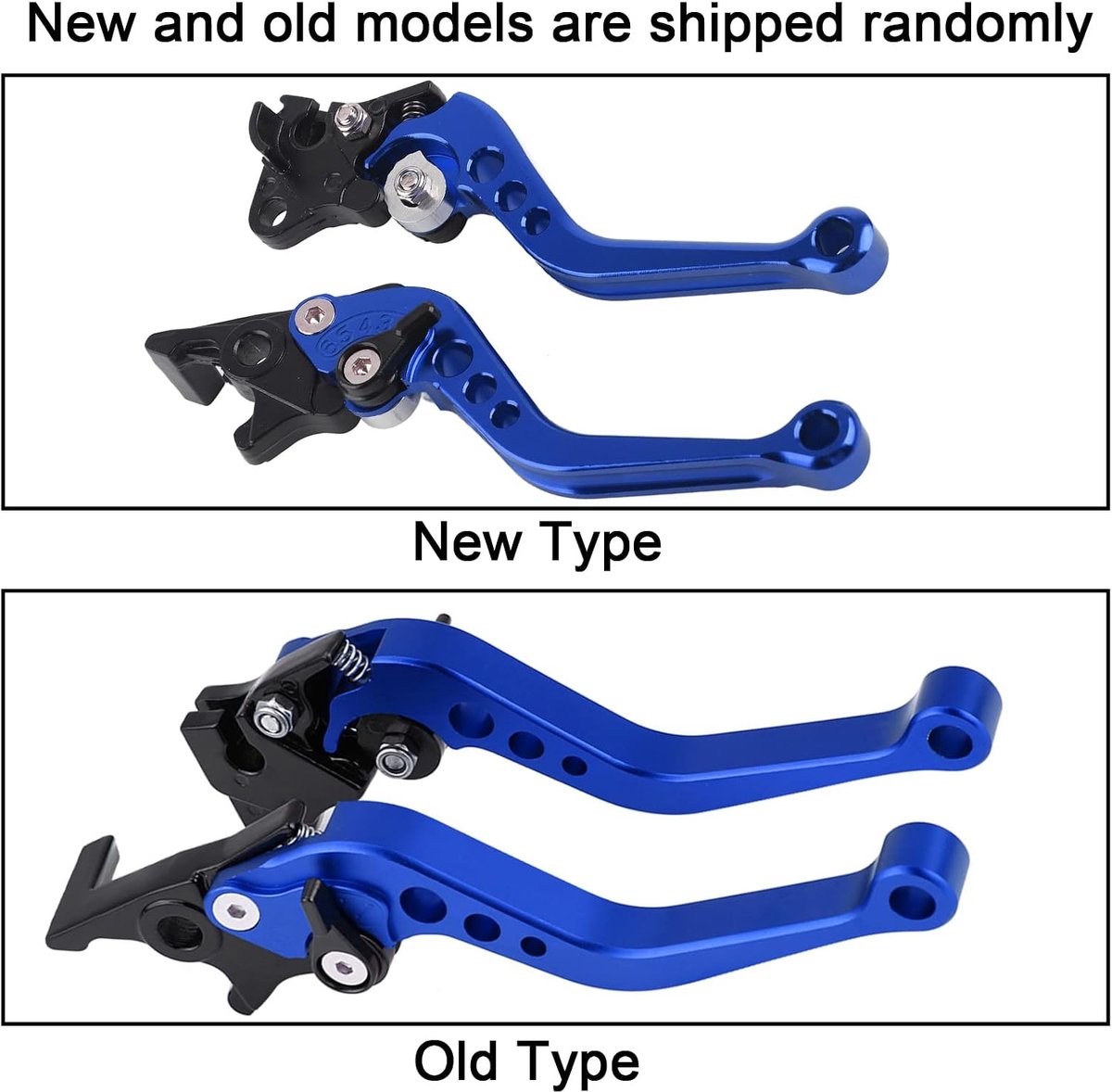 Remhendel Handgreep, Paar CNC Aluminium Motorfiets Koppeling Trommel Remhendel Handvat(Blauw)