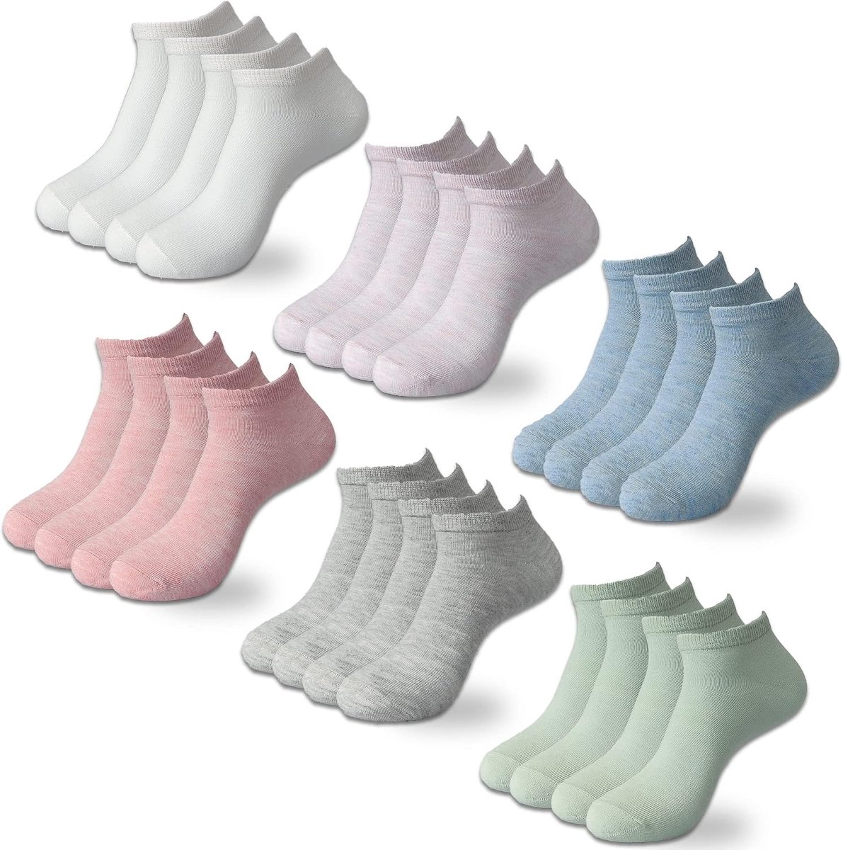 Sokken voor dames, korte sokken (model: pastel)