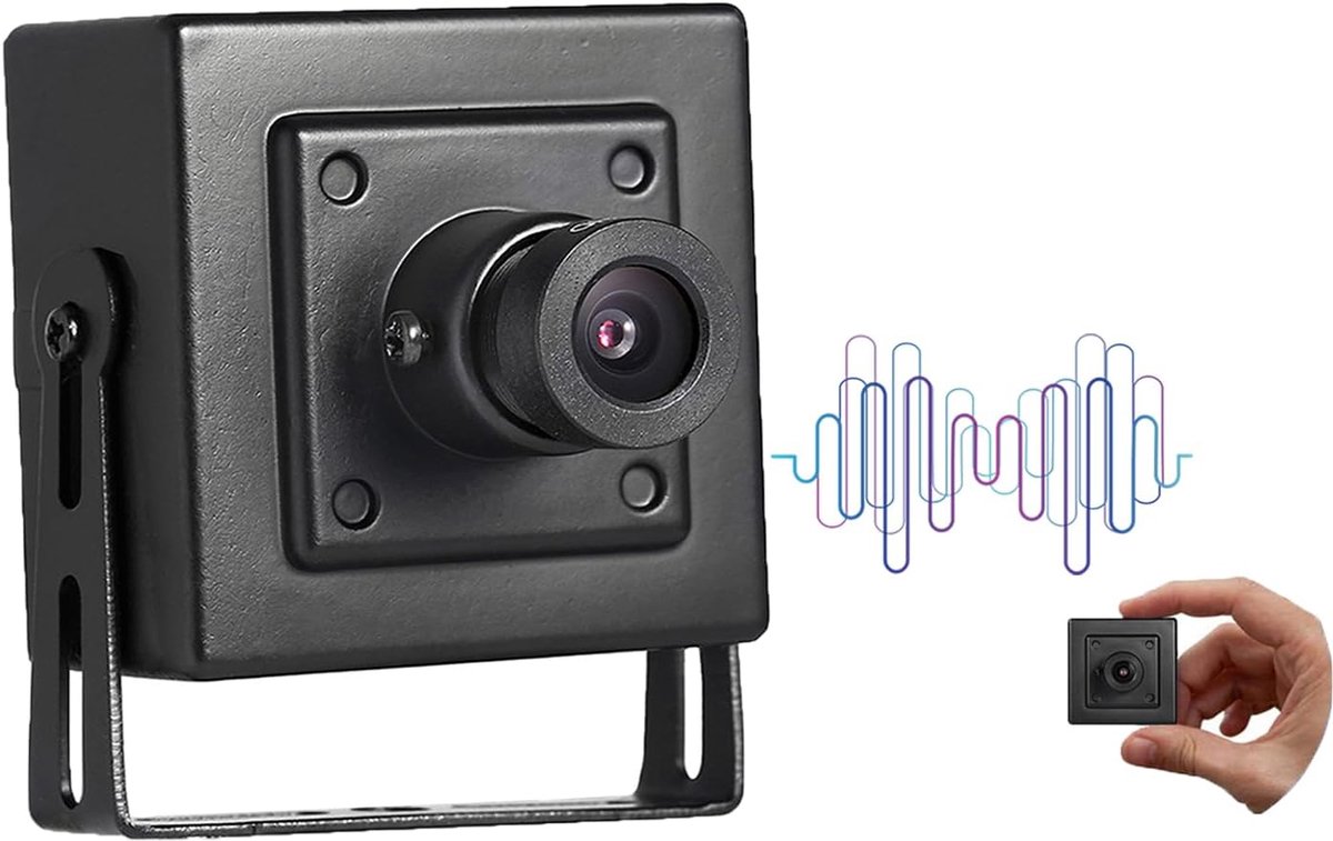 5MP Mini Security Indoor POE IP Camera met Audio/Microfoon, Audio Mini Size 3.6mm Lens 80° Remote Viewing P2P CCTV Video Cam, Bewegings detectie (I706-P-Audio-HS)