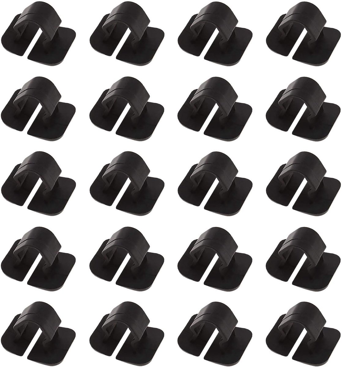 20Pcs Auto Motorkap Isolatie Pad Houder Clip Auto Hood Plastic Gesp Sluiting Retainer 1251866 1H5863849A01C Zwart Past 15mm Gat