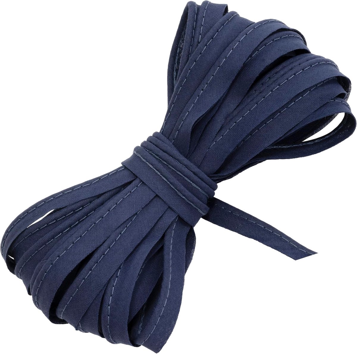 - C77276 - band 9 meter x 12 mm - van katoen - donkerblauw - bies gallon kleding kussen dekbedden