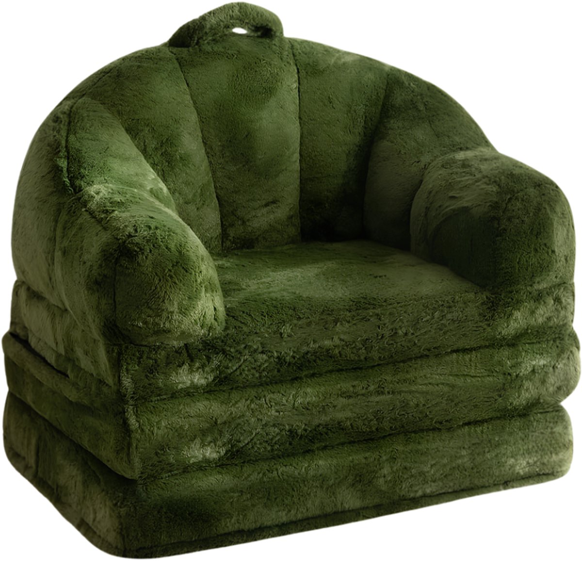 Lìon® Slaapstoel - Slaapbank - Logeerbed - Donkergroen - 70cm x 80cm x 90cm