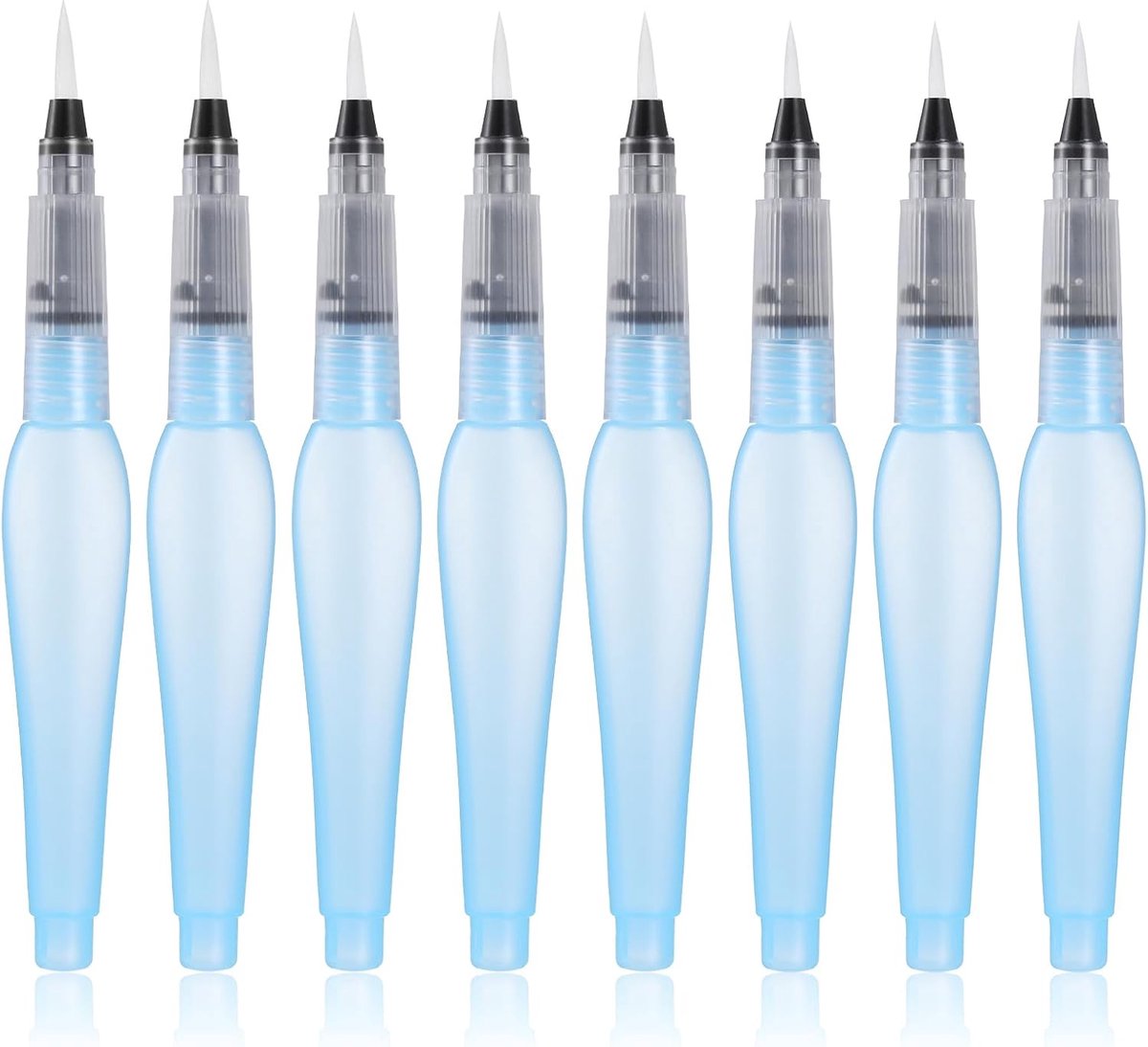 SnelShoppen - 8 Pack Water Brushes en Pigmenten Set, Vulbare Water Tank Pens voor Waterverf en Schilderkunst, Perfect voor Creatieve Projecten