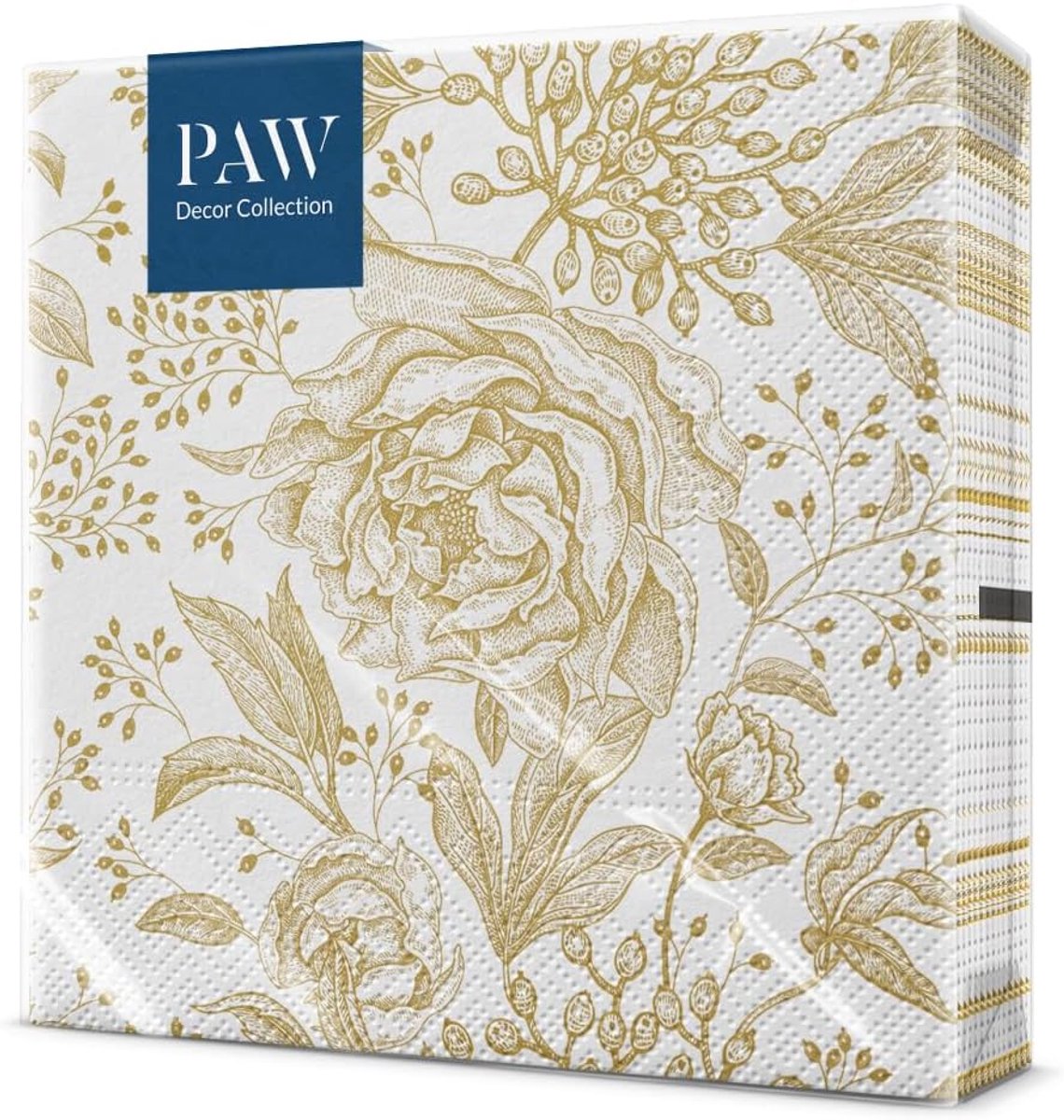 SnelShoppen - Papier Servetten 20 Stuks | 33 x 33 cm Disposable Servetten met Roze Pioenrozen | Feestelijke Tafel Decoratie voor Partijen en Verjaarda