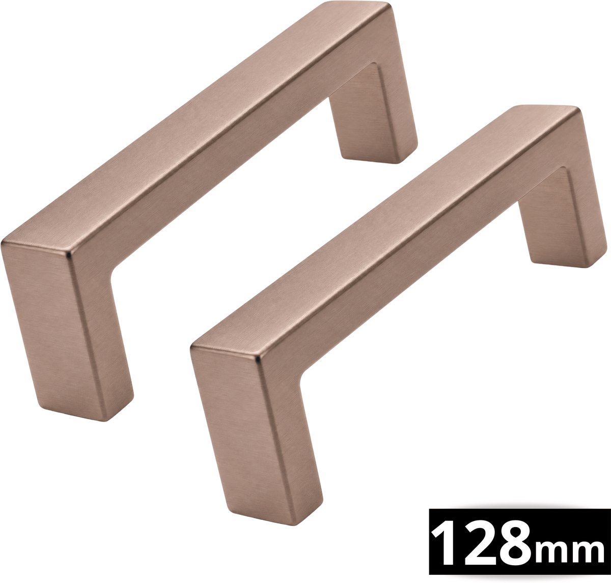 2X Handgreep 128mm RVS Rose Brons – Atlanta