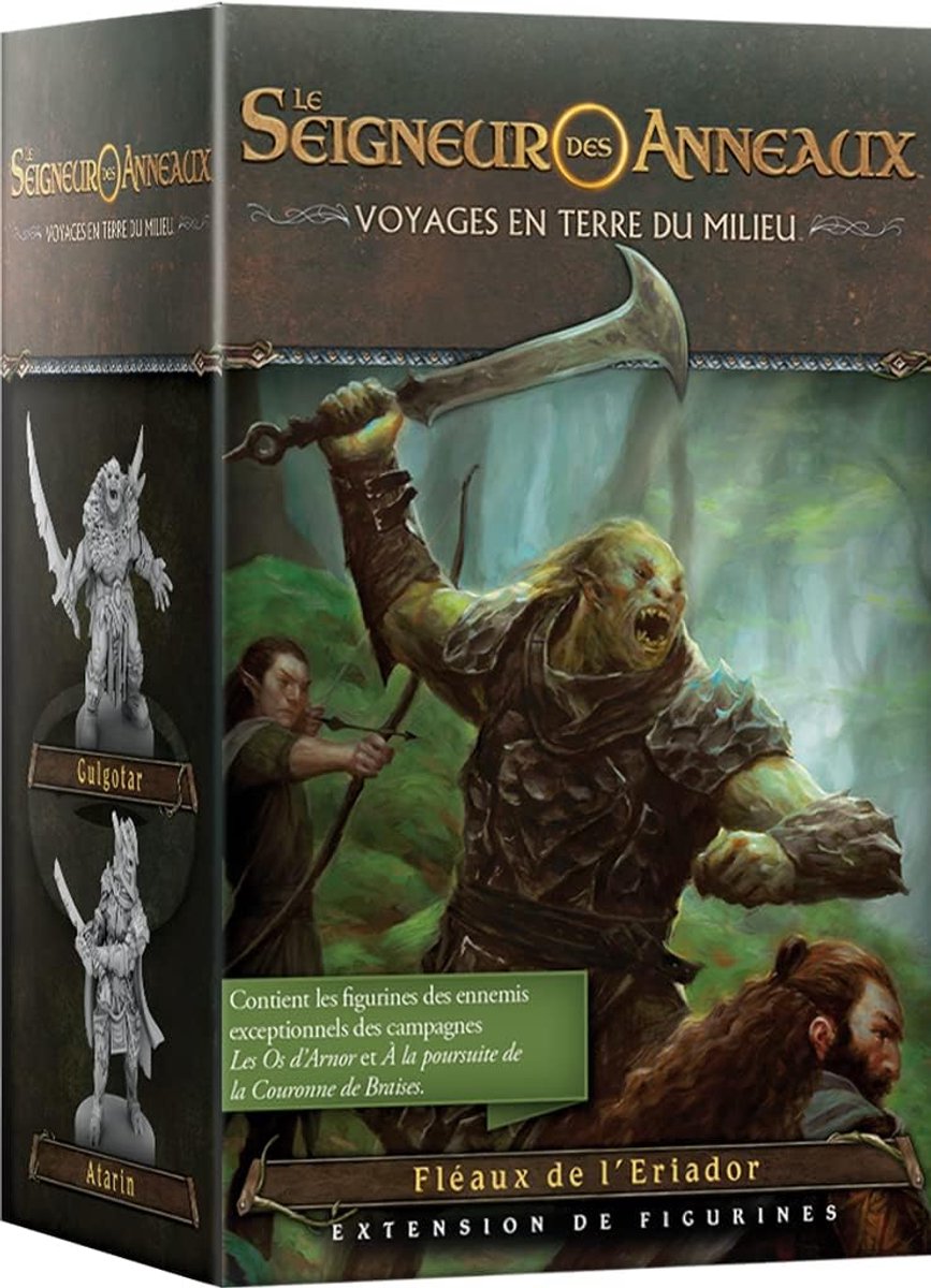 SnelShoppen - Bordspel Fantasy - Reis door Midden-aarde - Uitbreiding Fléaux van de Eriador - 1 tot 5 spelers - 14+ jaar - Ongebleekte plastic figuren