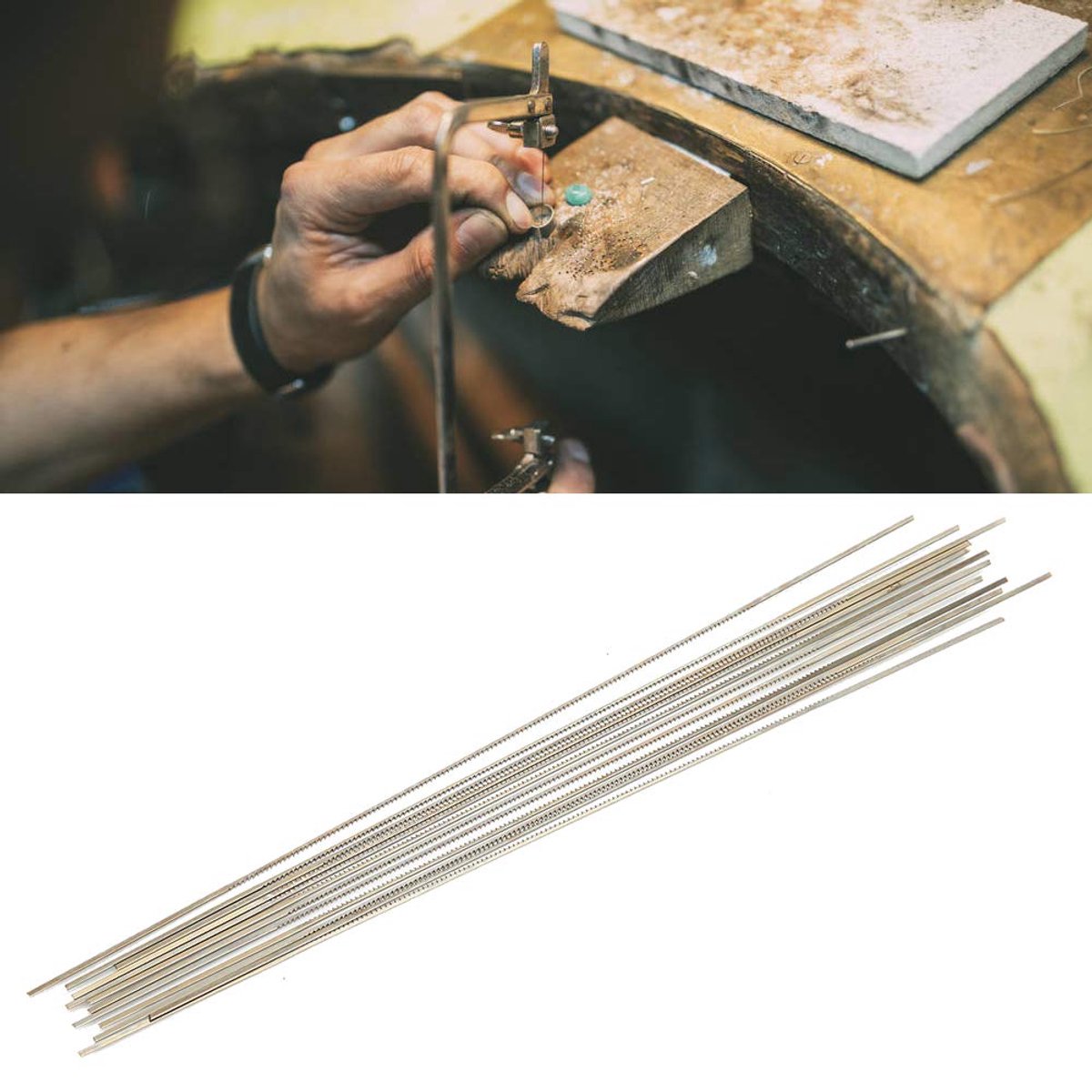 SnelShoppen - 12pcs Tungsten Stalen Zaagbladen voor Juwelen en Tandheelkunde - Multifunctionele Spiral Zaagbladen - Precisie Snijgereedschap voor Dive