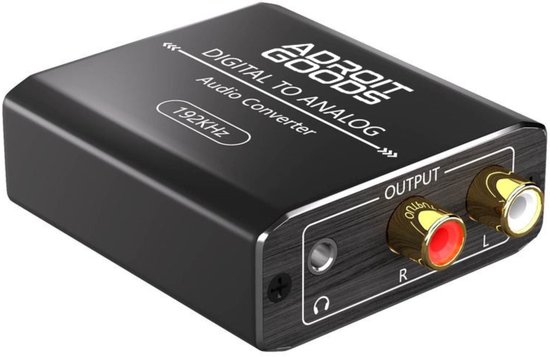 AdroitGoods Digitaal naar Analoog Audio Converter - Optical Toslink & Coaxiaal naar RCA Adapter, 192kHz DAC, Stereo Audio Converter voor TV, PS5, Xbox, Versterker — afbeelding 5