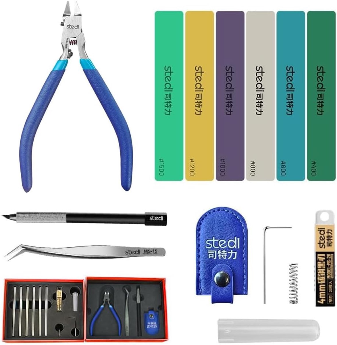 SnelShoppen - Professionele Model Tools Kit 14 PCS - Precisie Gereedschapset voor Modelbouw, Gundam, Miniaturen en 3D Resin Onderdelen