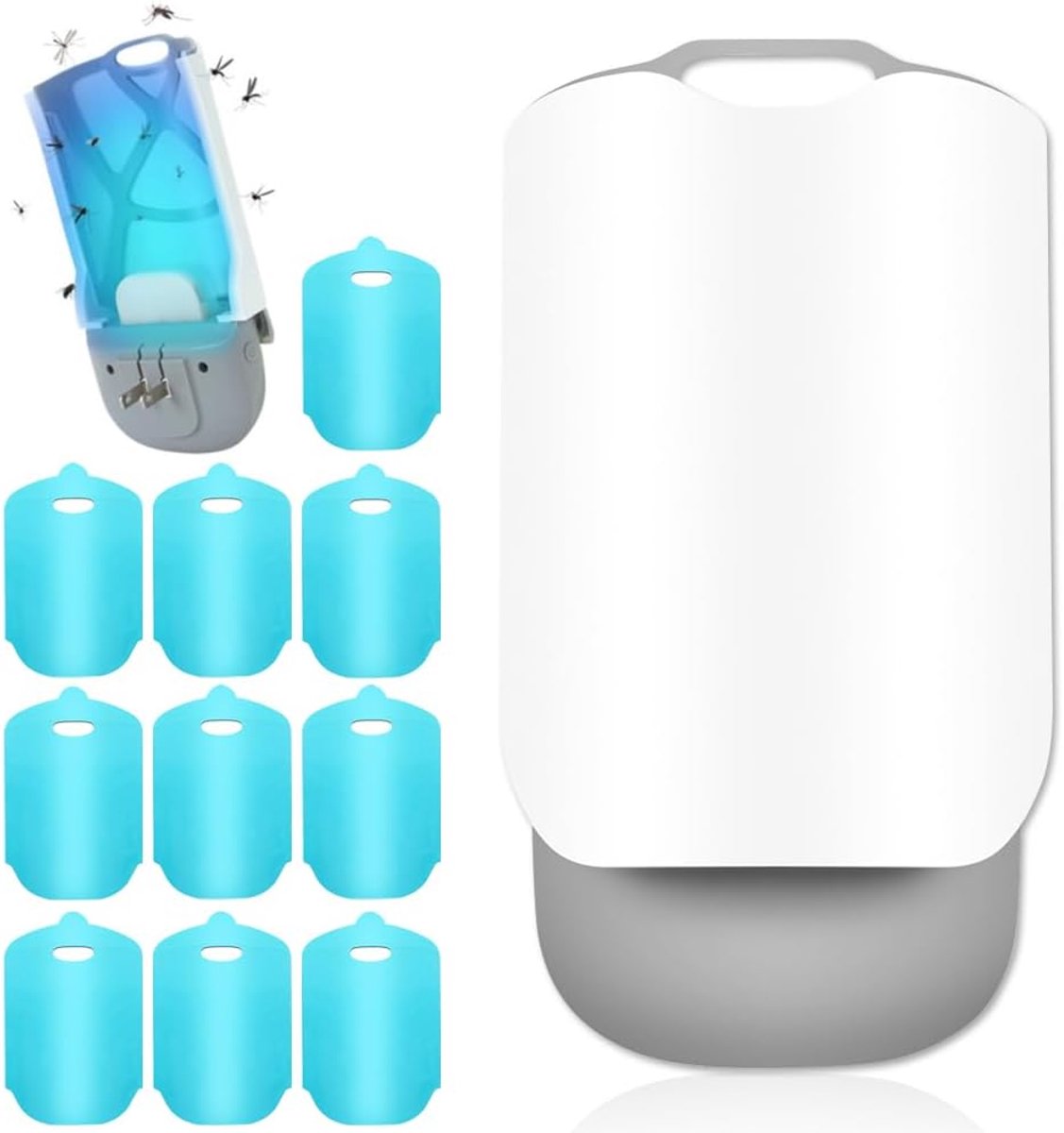 SnelShoppen - Mineup Indoor Fly Trap - Elektrische Vliegenval met UV Licht en Plakstrips - Effectieve Insectenbestrijding voor Fruitvliegen, Muggen en