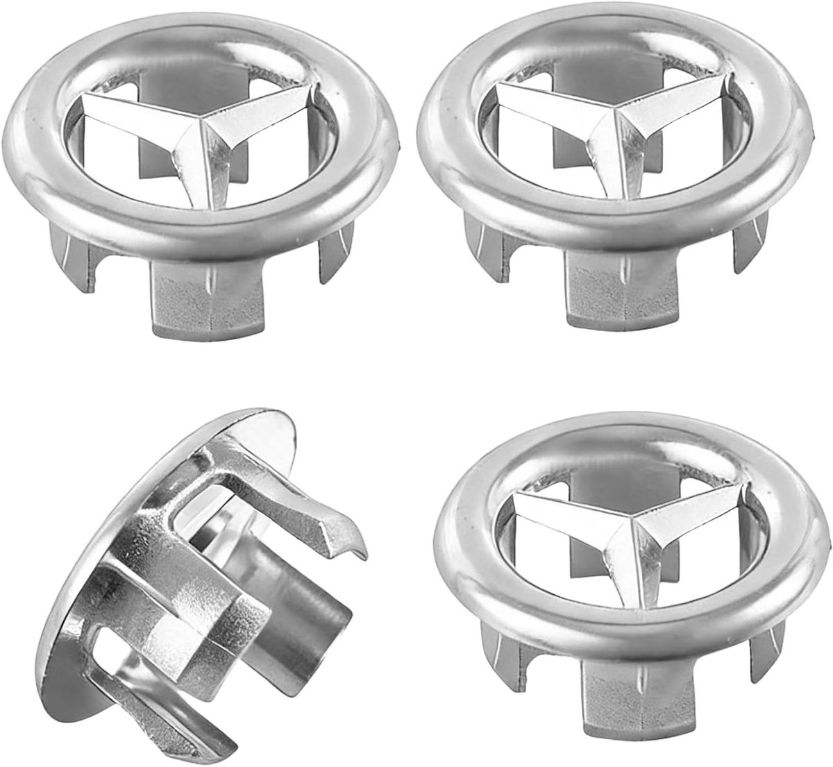 Decoratieve wastafelstoppen voor badkamer en keuken - Set van 4 voor wastafels met gat Ø 22-24 mm - Praktische afdekking en stijlvol design