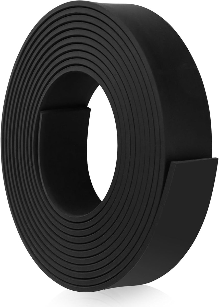 SnelShoppen - Rubber Strips Zelfklevend 3m x 25mm x 1.5mm Neopreen Rubber Profielen voor Sealing, DIY, Anti-Vibratie, Flexibel en Duurzaam
