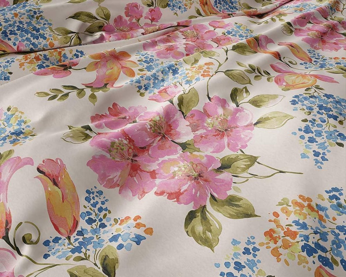 SnelShoppen - Luxe Duvet Cover Cotton Satin Mystic 240 x 220 cm, Superzacht, Ademend, Vochtregulerend, Inclusief Kussenslopen, Perfect voor Tweepersoo