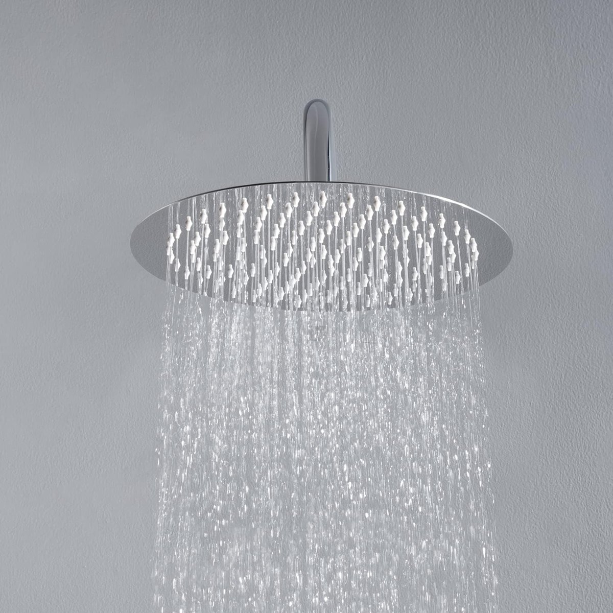 SnelShoppen - 25 cm Rond Overhead Douchekop, Regen Douche, Ultra Dunne 2mm RVS Douchekop, Corrosiebestendig, Stijlvol Design voor Wellness Ervaring