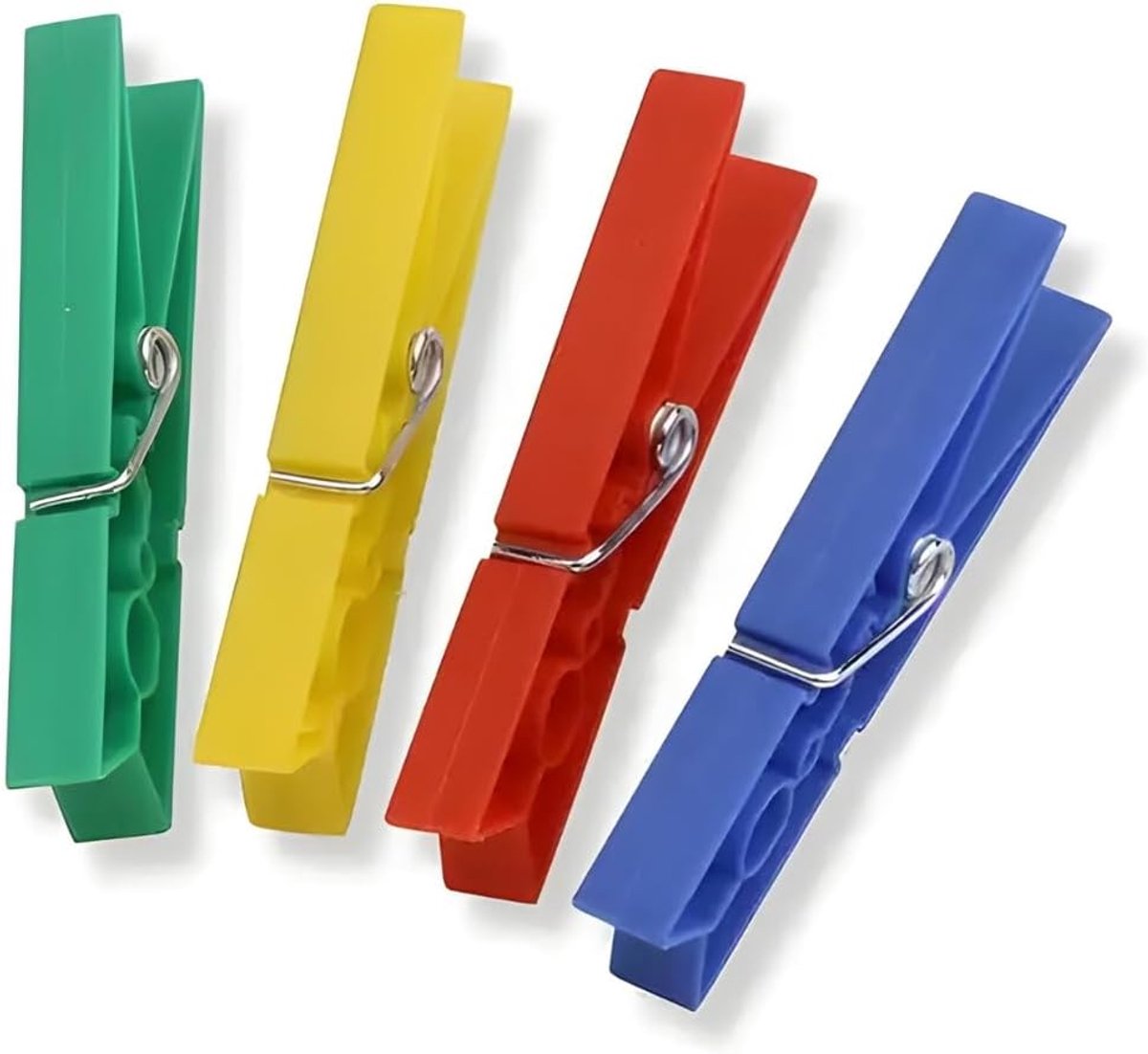 SnelShoppen - Set van 40 Plastic Klemmen voor Binnen en Buiten, 7x1 cm, Veelzijdige en Praktische Wasknijpers in Random Kleuren, Ideaal voor Droogrekk