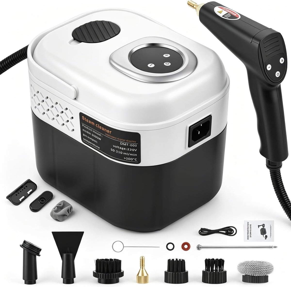 SnelShoppen - krachtige stoomreiniger, multifunctionele stoomcleaner voor thuis, keuken en badkamer, 1500W, compact en gebruiksvriendelijk, ideaal voo